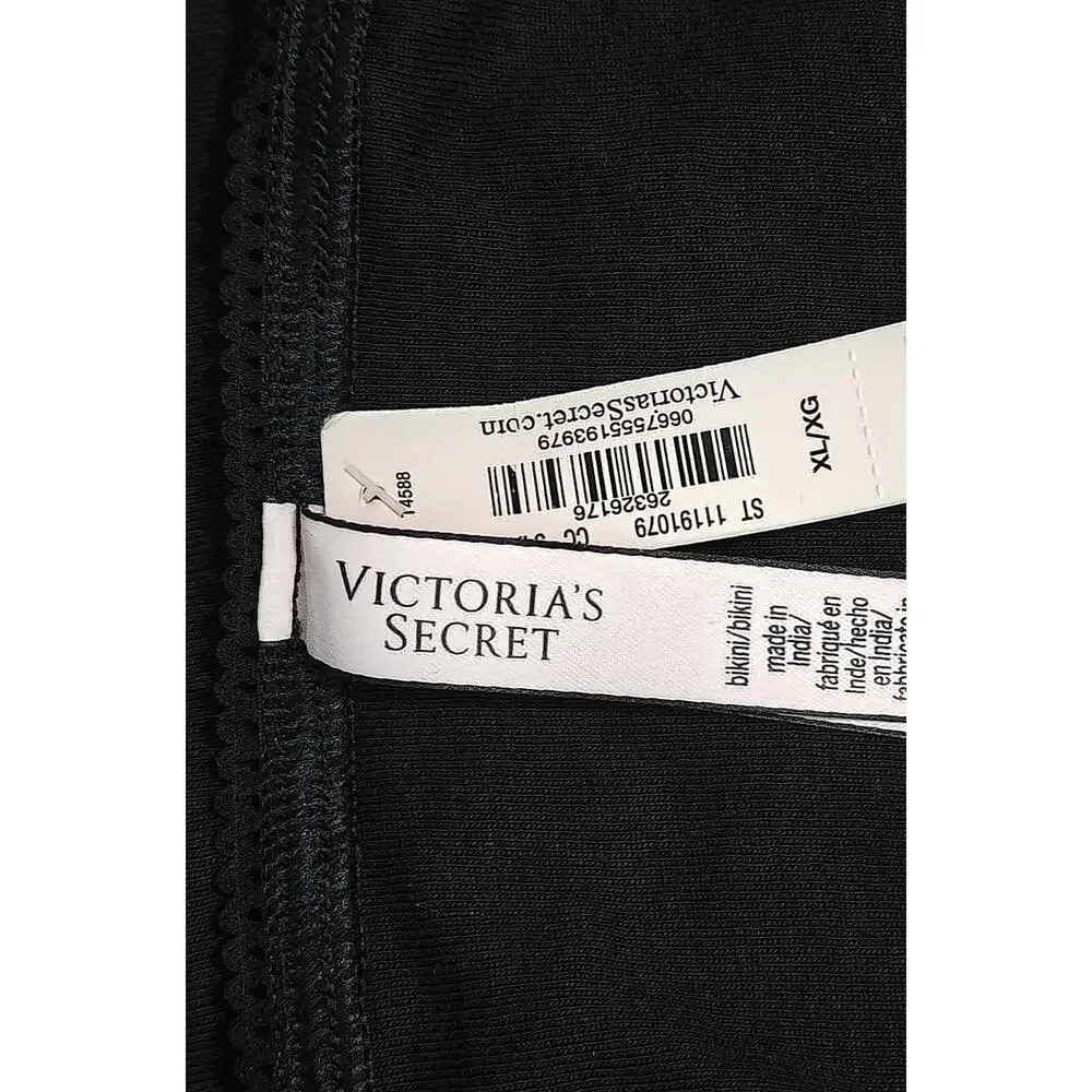 Victoria's Secret Solid Black Bikini XLarge Cotton Panty